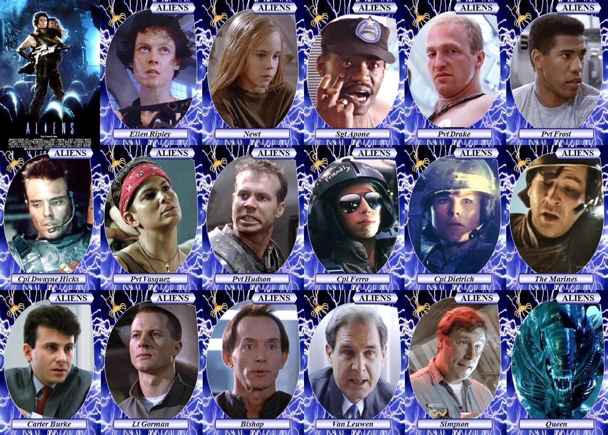 ALIENS (1986) movie trading cards. Sigourney Weaver Ripley Hicks