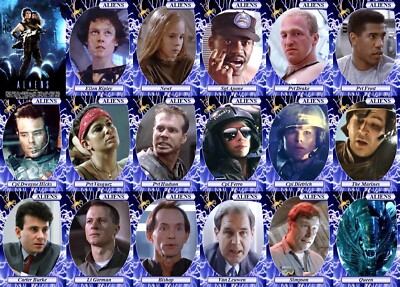 ALIENS (1986) movie trading cards. Sigourney Weaver Ripley Hicks Hudson ...