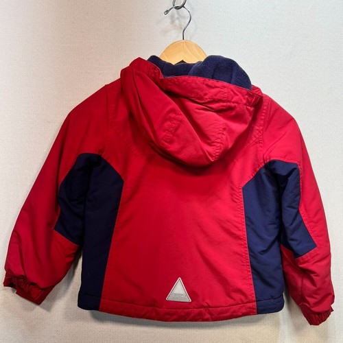 L.L. Bean Kids Hooded Jacket M(5-6) Red Navy Insulated Unisex All Season - Picture 6 of 9