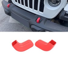Factory Bumper Tow Hook Covers For Jeep Wrangler JK JL & Gladiator JT 2007+ Red