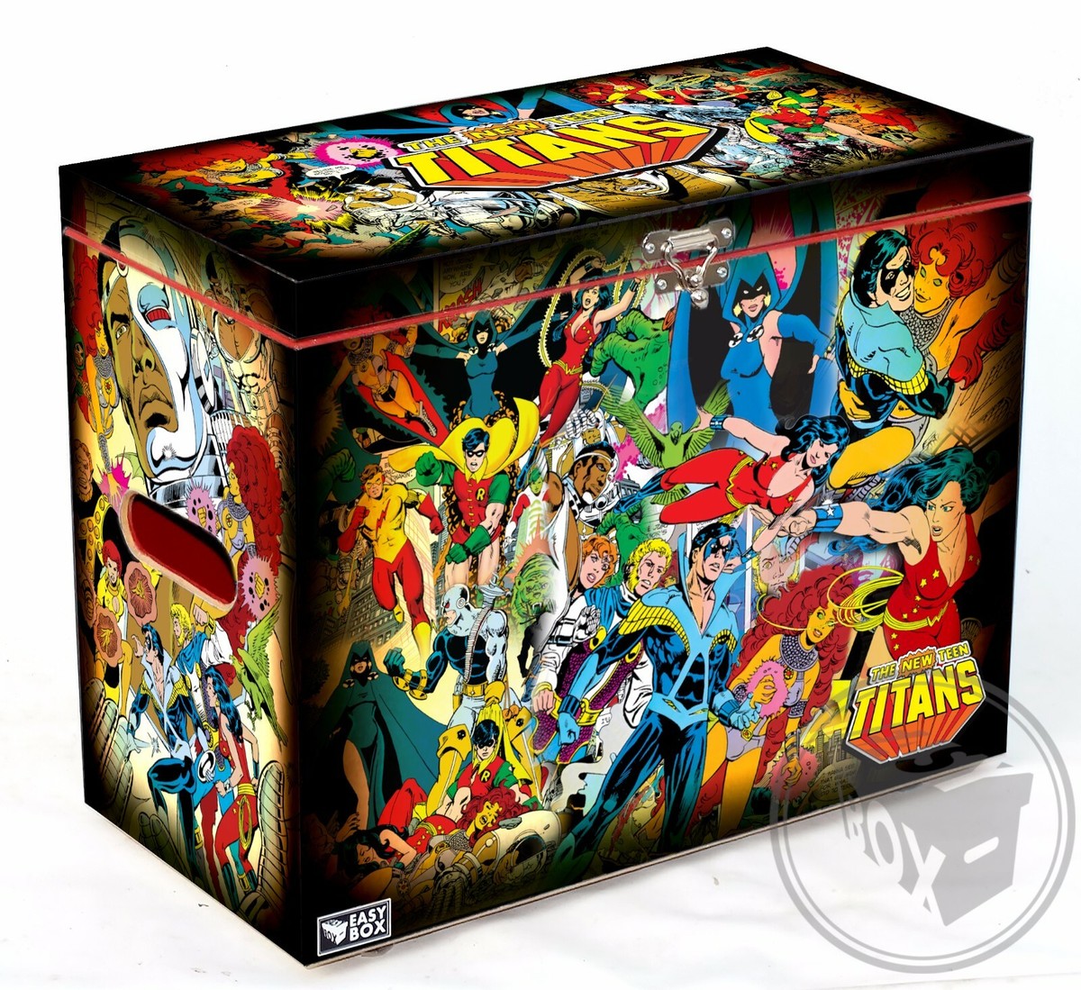 Large Comic Book Hard Storage Box Chest MDF The New Teen Titans