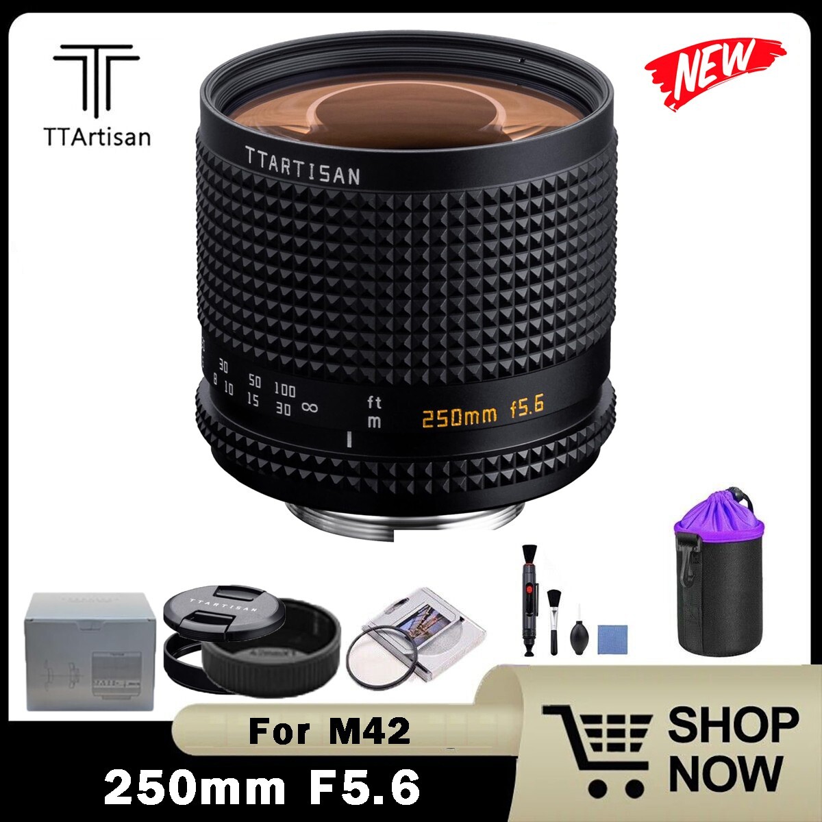 TTArtisan 250mm F5.6 Reflex Lens Full Frame Mirror Lens Doughnut