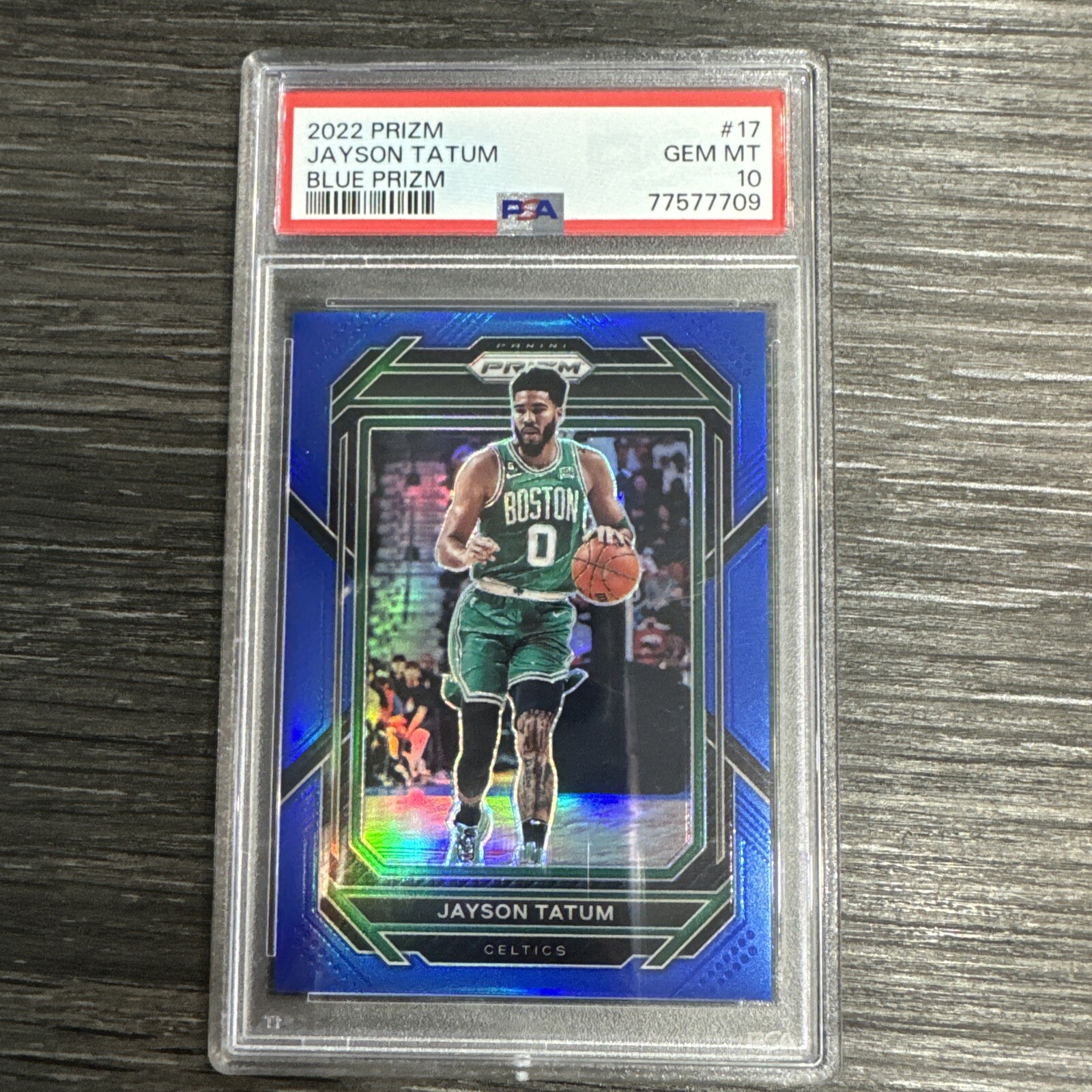 2022-23 Panini Prizm - #17 Jayson Tatum Blue Prizm 128/199