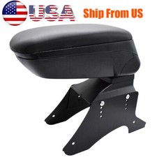 New Central Console Armrest Sliding Top Leather Tray Soft Storage Box Universal