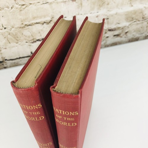Nations of the World Peru 2 Volumes Illustrated Red Gold 1898 Prescott - Picture 2 of 12