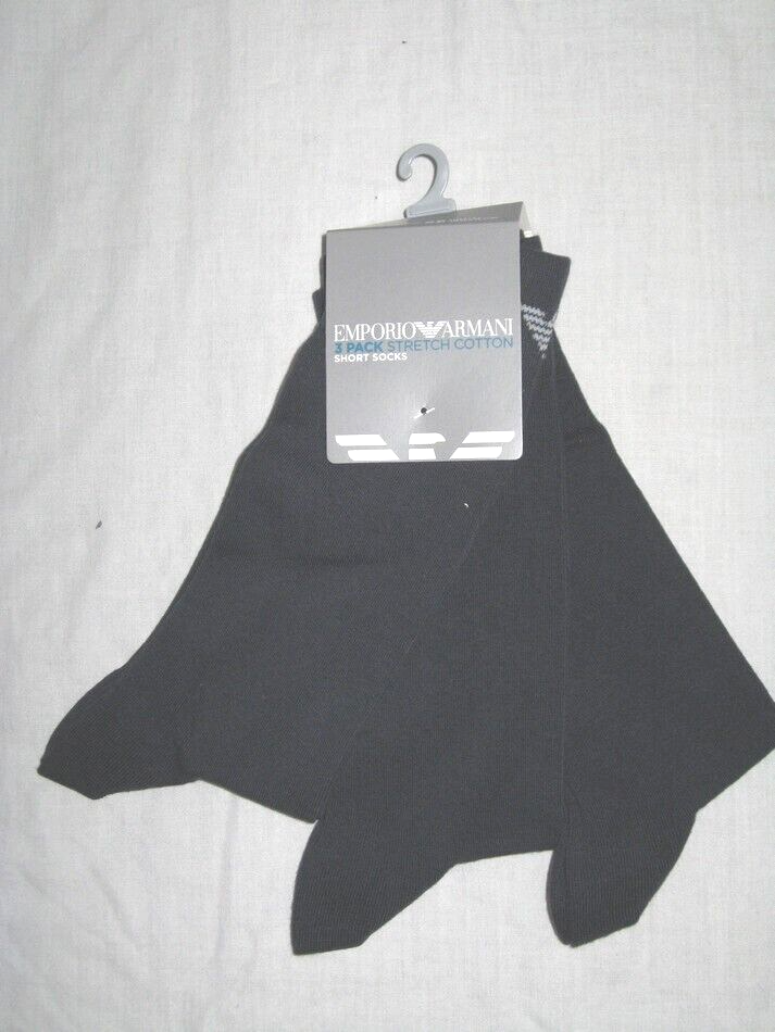 BNWT  EMPORIO ARMANI  Stretch Cotton  Socks Navy Blue   3 Pairs