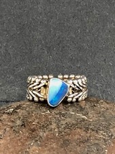 GENUINE AUSTRALIAN OPAL RING in 925 STERLING SILVER SIZE 6 FREE SHIPPING