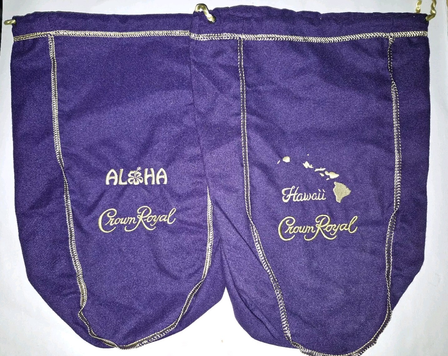 Set Of 2 Crown Royal Bags Hawaii Islands & Aloha Flower State Lot 1.75L 13