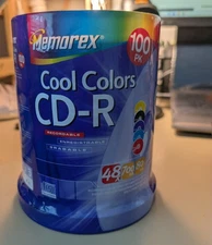 Memorex Cool Colors 48x Write-Once CD-r Spindle - 100 Pack  UPC: 034707046528