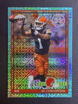 KC Concepcion 2026 Topps Flagship Chrome #91TRC-23 Aqua Mojo /199 Browns Rookie