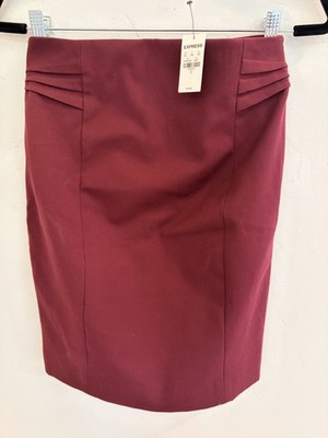 Express Set of 2 skirts, Size 2, back zip, New (Marroon w/tags)