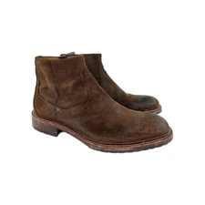 Johnston & Murphy Waxed English Suede Zip Boot US 9.5 MDudley Lug-Sole Boots