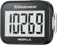 3D Pedometer for Walking, Simple Step Counter with Large Digital Display, Step