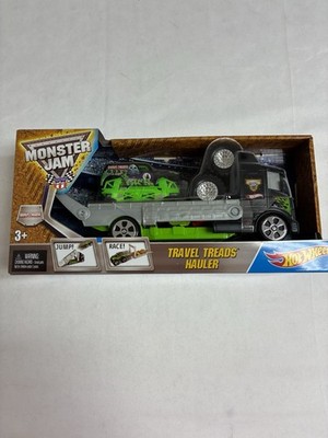NEW Rare Hot Wheels Monster Jam Travel Treads Hauler Sealed Package 1:64