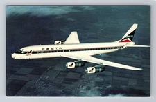 Douglas DC-8 Fanjet, Plane, Transportation, Antique Vintage Souvenir Postcard