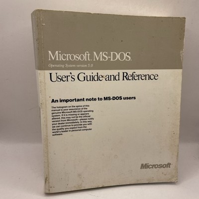 Microsoft MS DOS Benutzerhandbuch und Referenzversion 5.0 OS Betriebssystem