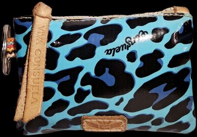 Consuela Gem Teeny Pouch Blue Leopard Retired