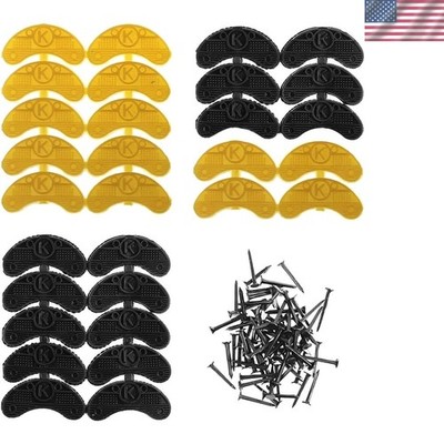 30 Durable Rubber Heel Repair Pads - Non-Slip Taps with 100 Installation Nails