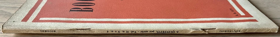 BOCCHERINI QUINTETS OP 37 NO's 3 & 4 SHEET MUSIC BOOK (1949) ALL PARTS ITALY - Image 4 of 4