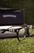 Chrome Hearts Black Plastic Full Rim Eyeglass...