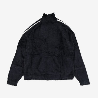 adidas Originals Faux Mohair Classic Track Top Retro Logo Black