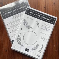 Stampin' Up ENCIRCLED IN NATURE Stamps Dies Bundle Wreaths Fall Pines Leaves