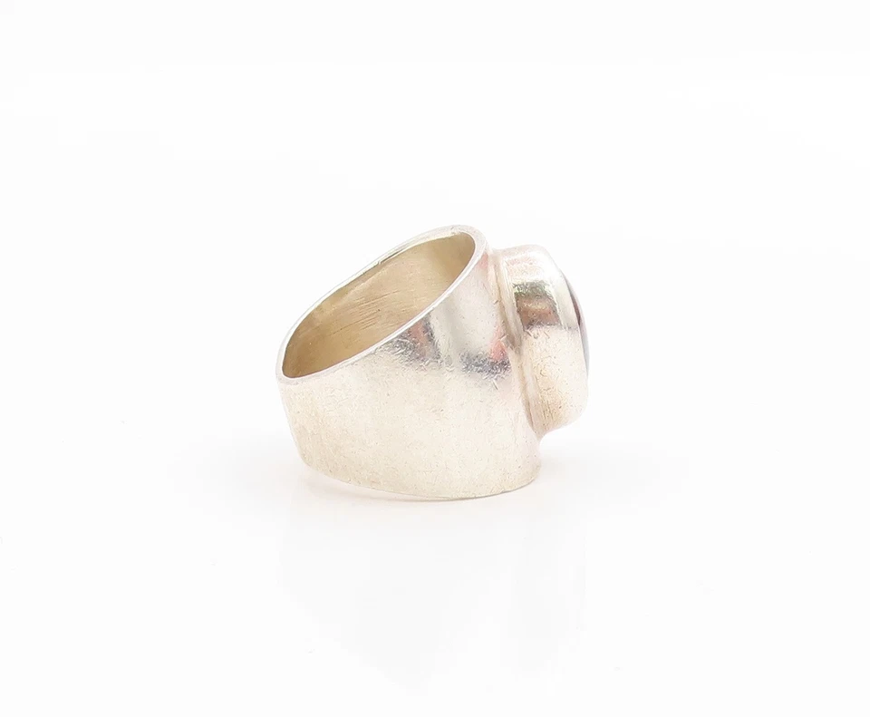 Anillo Vintage Plata Esterlina 925 MÉXICO Clásico Ovalado Hematita Banda Talla 6 RG33966 Foto 4 de 4