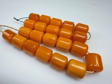 121.6 Grams Antique Bakelite Beads Marbled.