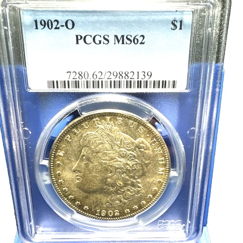 1902-O MORGAN DOLLAR PCGS MS62 90%SILVER