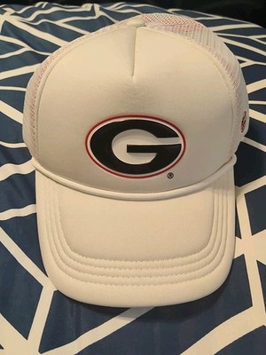 NCAA GEORGIA BULLDOGS DYME LYFE WHITE SNAPBACK TRUCKER MESH HAT NEW