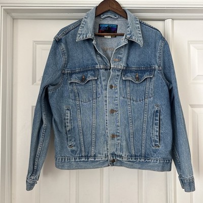BLACK CANYON Colorado DENIM Jean Jacket Button Up Size L Trucker Men Distressed