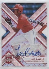 2018 Panini Elite Extra Edition Status Red Die-Cut 30/75 Luis Ravelo Auto xb2