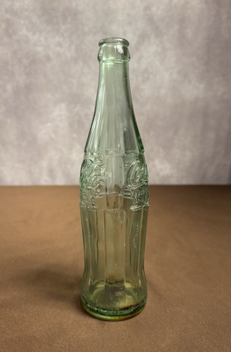 Bottiglia vetro verde Coca-Cola 12 oz vintage anni 50 vuota con fondo sciroppo 1956 - Foto 2 di 15