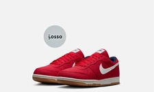 NEW Men's Size 9.5 - 11.5 Nike Big Nike Low Lux University Red/Sail 54166-600