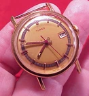 VINTAGE WRISTWATCH  1975 TIMEX NEEDS A CLEANING  32MM ACROSS NEAT DIAL