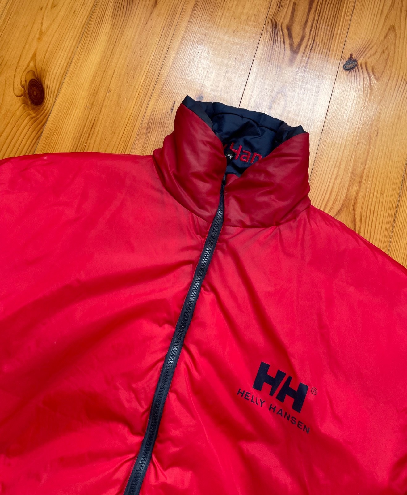 Helly Hansen Puffer Down Jacket Reversible Navy R… - image 12