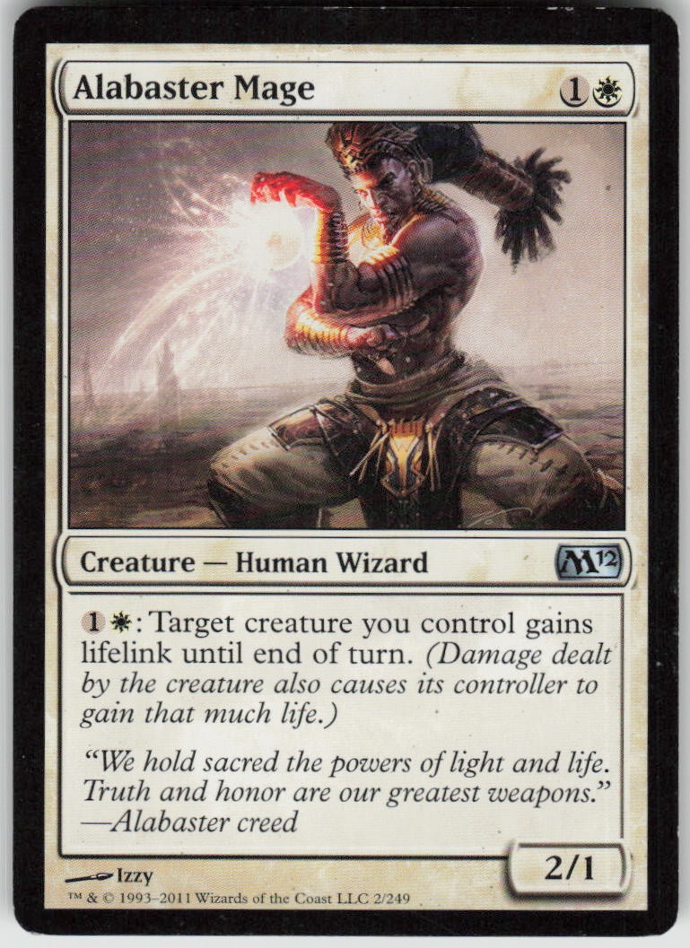 Alabaster Mage 2 Uncommon Magic 2012 (M12) Magic: The Gathering Lightly Played