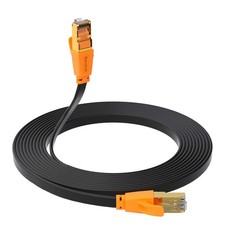 Ethernet Cable, Flat Wire Shielded Patch Cord, 16ft Cat8