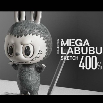 Pop Mart Mega Labubu Sketch 400 | eBay