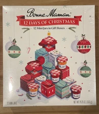New Bonne Maman 2025 Gift Boxes 12 Days of Christmas Mini Jams Spreads EXP 6/26