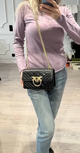 NWT Pinko Love Fashion Bag black Mini Leather Crossbody - Picture 3 of 6