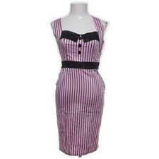 Hell Bunny Vixen, Kleid, Größe: XS, Vixen, Pink/Schwarz, Baumwolle/Elasthan #hmp