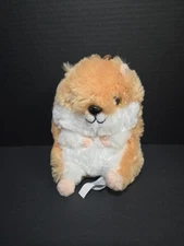 Nanco Belly Buddies Hamster Soft Plush Golden With Glitter Eyes  7”