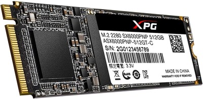 ADATA XPG SX6000 PRO 512GB M2 PCIe NVME 2100/1400MB/S 3D NAND LDPC SSD