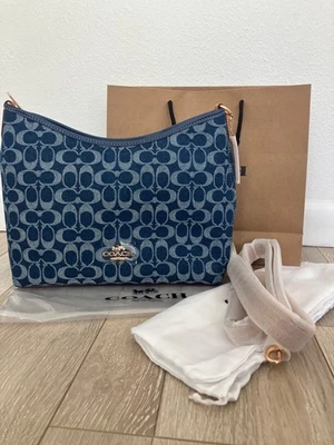Coach Blue Signature Handbag for sale - eBay
