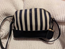 Lauren Ralph Lauren Andover bag women; small crossbody navy stripe hangtag