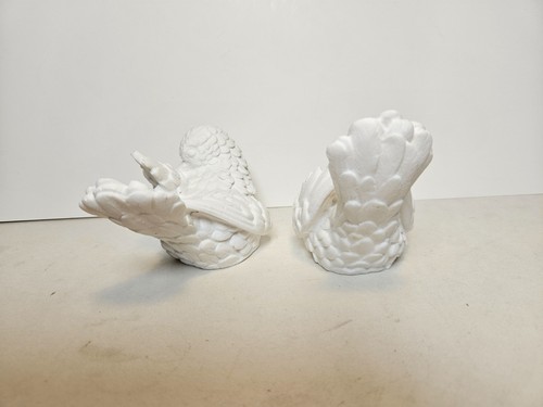 Pair Of Mid Century Santini Carved Alabaster "Doves Of Peace" Italy - Picture 4 of 7