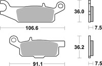 Bremsbelagsatz, Scheibenbremse Prime - Sinter - SX Brembo 07YA48SX