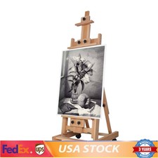 Large Heavy-Duty Studio Artist Easel H-Frame Wood Painting Art Easel Standing