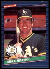 Mike Heath 1986 Donruss #253 Athletics MLB READ FREE SHIPPING AutographDen